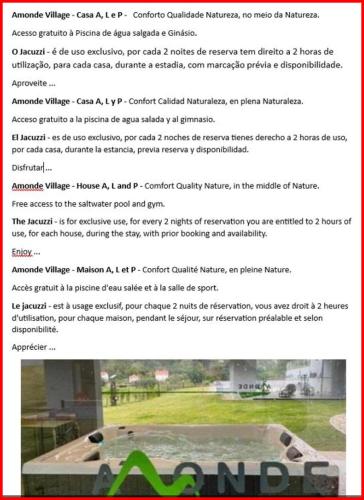 a screenshot of a page of a website with a picture of a yard at Viana do Castelo - Amonde Village Casa P - Conforto Qualidade Natureza in Amonde