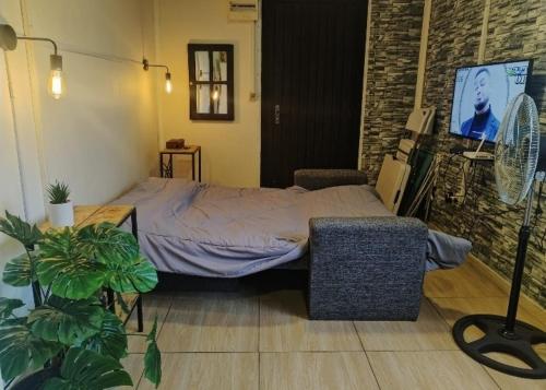 En eller flere senge i et værelse på comodo y luminoso monoambiente