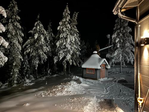 Villa Tykkylä Ruka - ski, nature & peace, sauna, fast wifi om vinteren