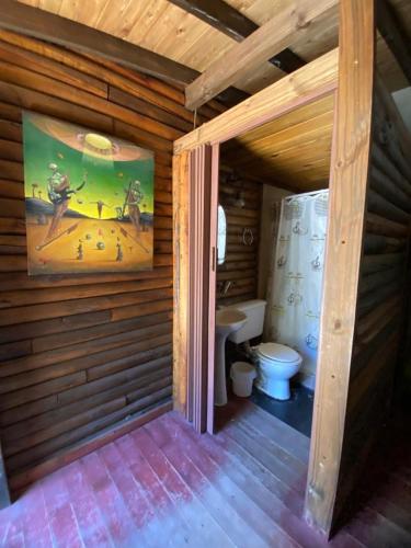 Et badeværelse på Hospedaje Tiempo Azul