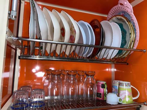 Nhà bếp/bếp nhỏ tại Ramses Pyramids View Apartment