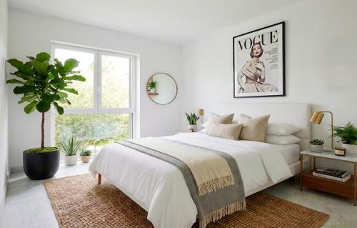 Postel nebo postele na pokoji v ubytování Luxury Es Trenc Beach Duplex