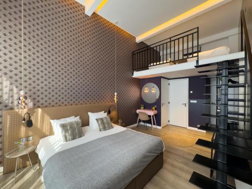 Ένα ή περισσότερα κρεβάτια σε δωμάτιο στο Valerius Boutique Hotel