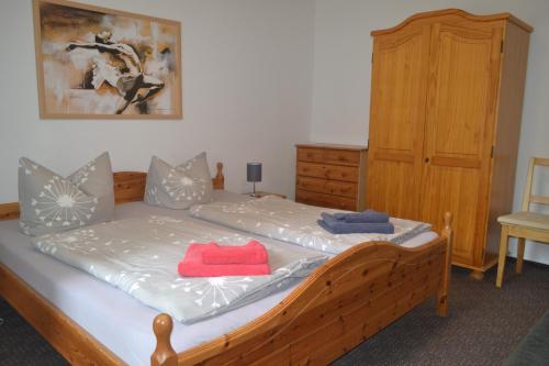 Postel nebo postele na pokoji v ubytování Pension Haß