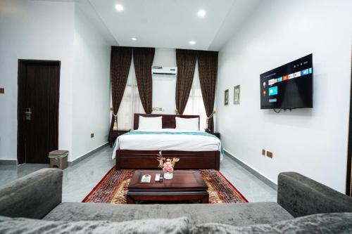 Ένα ή περισσότερα κρεβάτια σε δωμάτιο στο The Mason by Trovardig