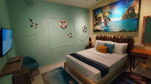 Cama o camas de una habitación en Bayside & Beach Inn Langkawi