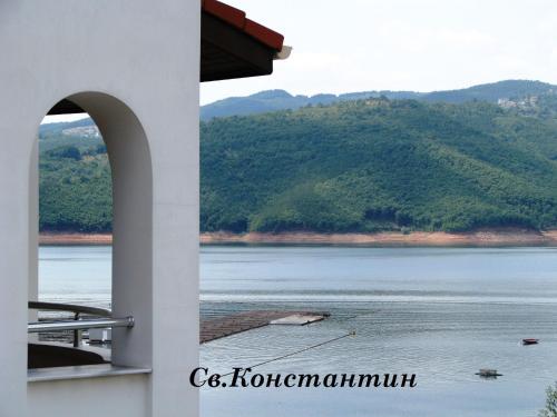 a view of the water from a building at Family Hotel Saint Konstantin in Glavatartsi