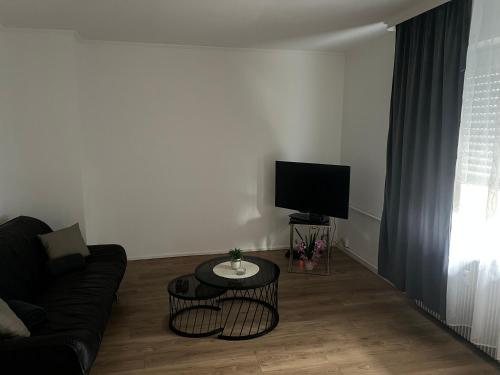 圣路易Corner of Serenity的客厅里有一张沙发和一台电视