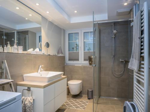 Phòng tắm tại Wolkentanz - zeitlos wohnen für BEST AGER