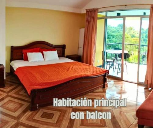 Ένα ή περισσότερα κρεβάτια σε δωμάτιο στο Finca el pariso-Turismo verde J&N