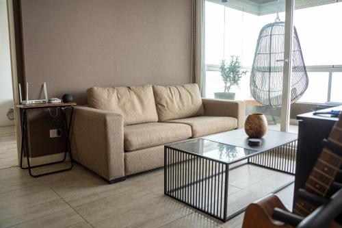 Гостиная зона в Exclusivo departamento con vista al mar