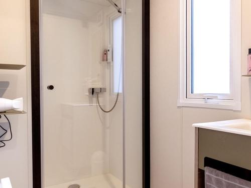 Ένα μπάνιο στο Mobil home confortable avec terrasse à Pordic - API-1-52-1206