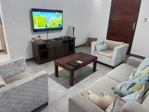 Μια τηλεόραση ή/και κέντρο ψυχαγωγίας στο Ponta Rest House