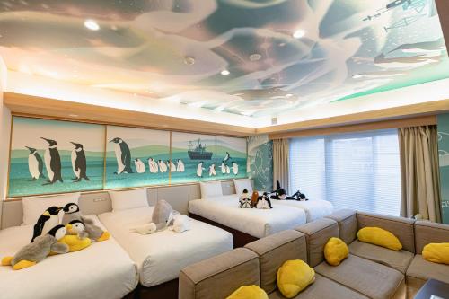 Postel nebo postele na pokoji v ubytování GOLD STAY Nagoya Sakae ゴールドステイ名古屋栄