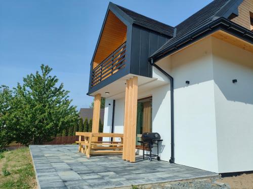 Bygningen som feriehuset ligger i