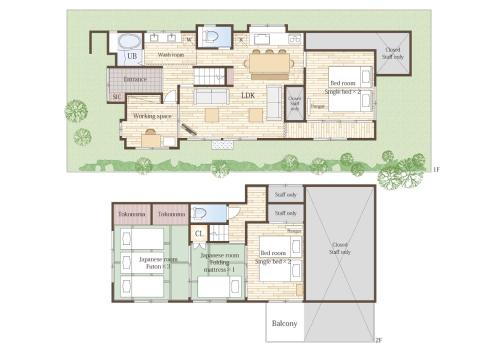 a floor plan of a house at Zen House - Tajimi in Tajimi