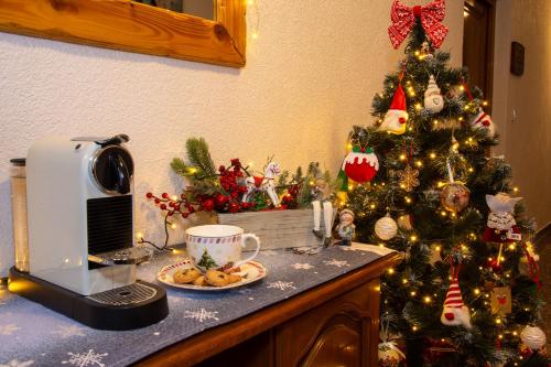 Příslušenství pro přípravu čaje a kávy v ubytování Apartments Roža