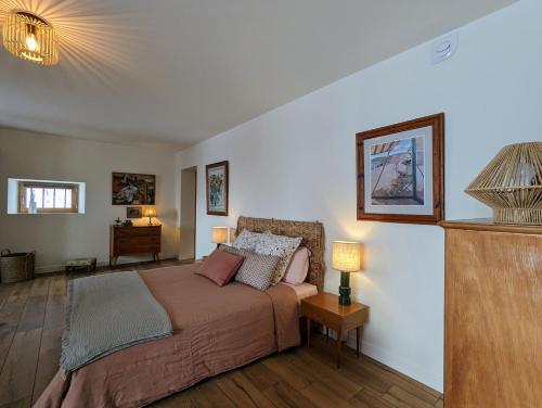 Ένα ή περισσότερα κρεβάτια σε δωμάτιο στο La Béraine "rien que pour vous"