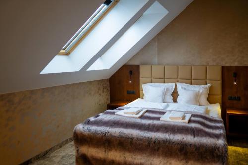 Postel nebo postele na pokoji v ubytování Osada Seidorf