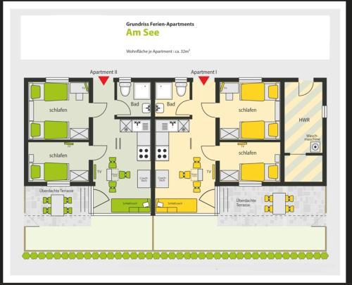 Půdorys ubytování Am See I - Lastering Ferienhäuser & Apartments