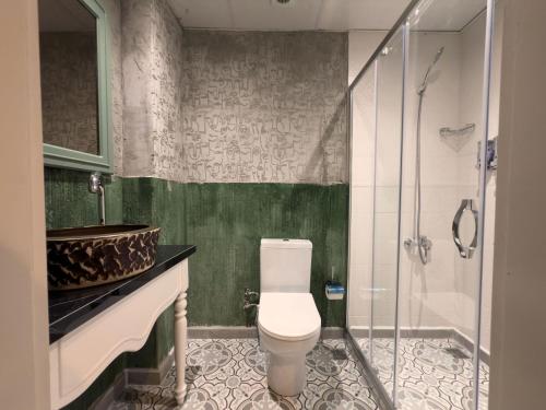 SteelOtel في قيصري: حمام مع مرحاض ومغسلة ودش