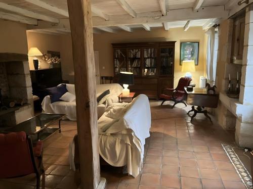 Χώρος καθιστικού στο Les Deux Tilleuls