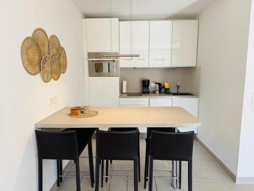 Kuchyň nebo kuchyňský kout v ubytování Ferienwohnung Meerzeit Mardorf