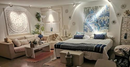 Posezení v ubytování Apartment with Private Terrace in Málaga 80 m²