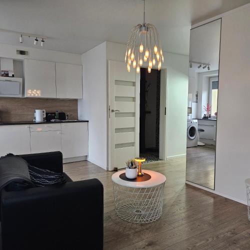 Nhà bếp/bếp nhỏ tại Buto nuoma Šviesos gatvėje