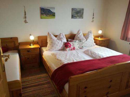 Postel nebo postele na pokoji v ubytování Ferienhof Hochbrandt