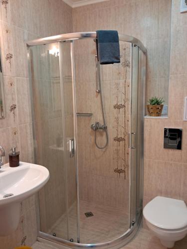 Et badeværelse på Apart Hotel Iglika