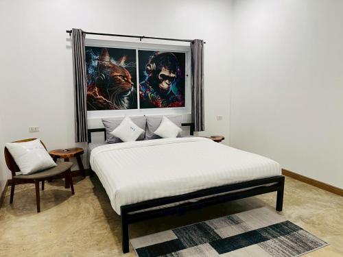 Postel nebo postele na pokoji v ubytování Smile house2