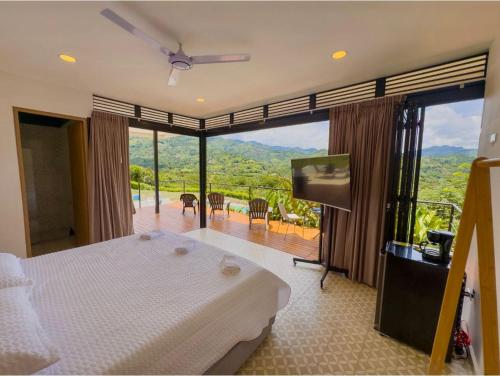 Ένα ή περισσότερα κρεβάτια σε δωμάτιο στο Villa tipo Suite, Privada en Villeta