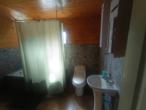 Un baño de Cabañas bosque de la bruja