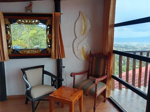 En balkon eller terrasse på Mirador de Paipa