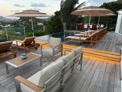 Fotografie z fotogalerie ubytování The Red Cloud Villa with Incredible Ocean View !!!! v destinaci Saint Barthelemy