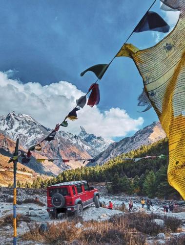 Naturlandskabet i nærheden af luksusteltet