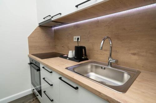 Η κουζίνα ή μικρή κουζίνα στο Apartmani Deluxe