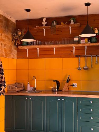 Η κουζίνα ή μικρή κουζίνα στο Meiranu krasts