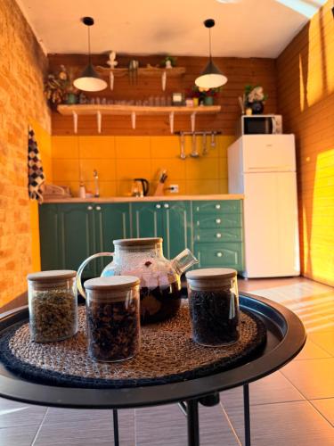 Η κουζίνα ή μικρή κουζίνα στο Meiranu krasts