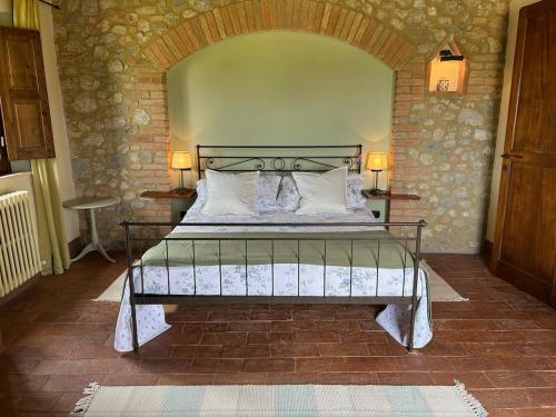 En eller flere senge i et værelse på Podere Casanova - Viridis, Peace in San Gimignano