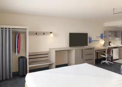 Μια τηλεόραση ή/και κέντρο ψυχαγωγίας στο Home2 Suites By Hilton Winchester
