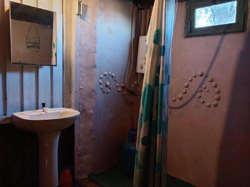 Ένα μπάνιο στο Cabaña en Barra de Valizas