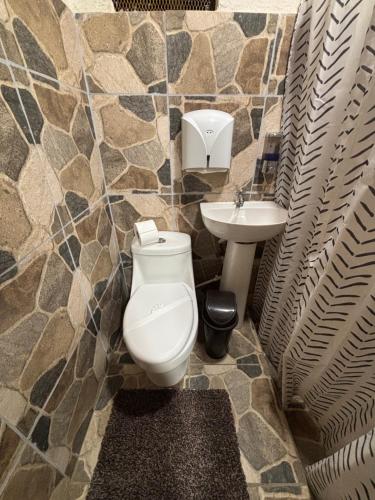 Koupelna v ubytování Mountain Retreat Refugio de Aves