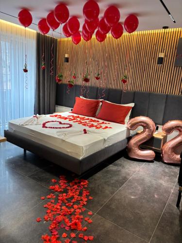 Postel nebo postele na pokoji v ubytování Hotel Luna