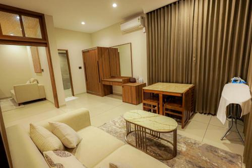 Χώρος καθιστικού στο Townsquare Residency