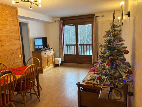 Μια τηλεόραση ή/και κέντρο ψυχαγωγίας στο Le Flocon Cosy Espace Diamant