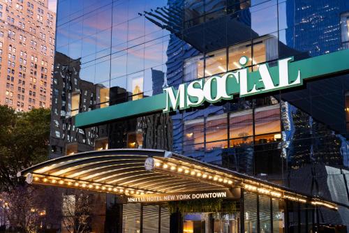 a msg building with a sign in front of it at M Social Hotel New York Downtown in New York