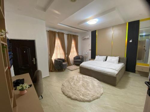 Ένα ή περισσότερα κρεβάτια σε δωμάτιο στο Eliora Apartment