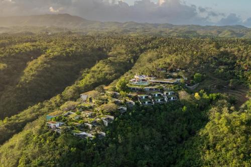 an aerial view of a house in the forest at MAUA Nusa Penida Bali in Nusa Penida
